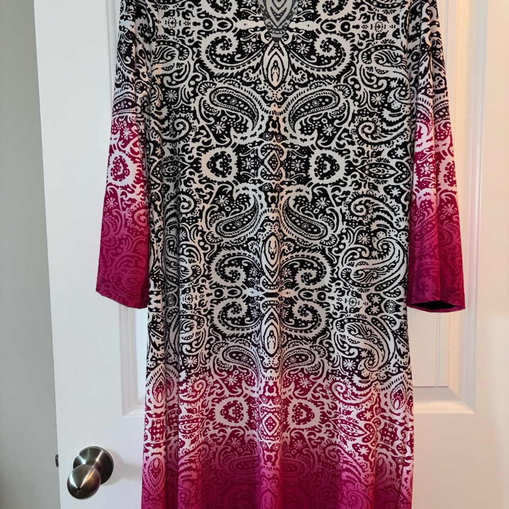 Haani Black and Pink Paisley Dress - Picture 6 of 9